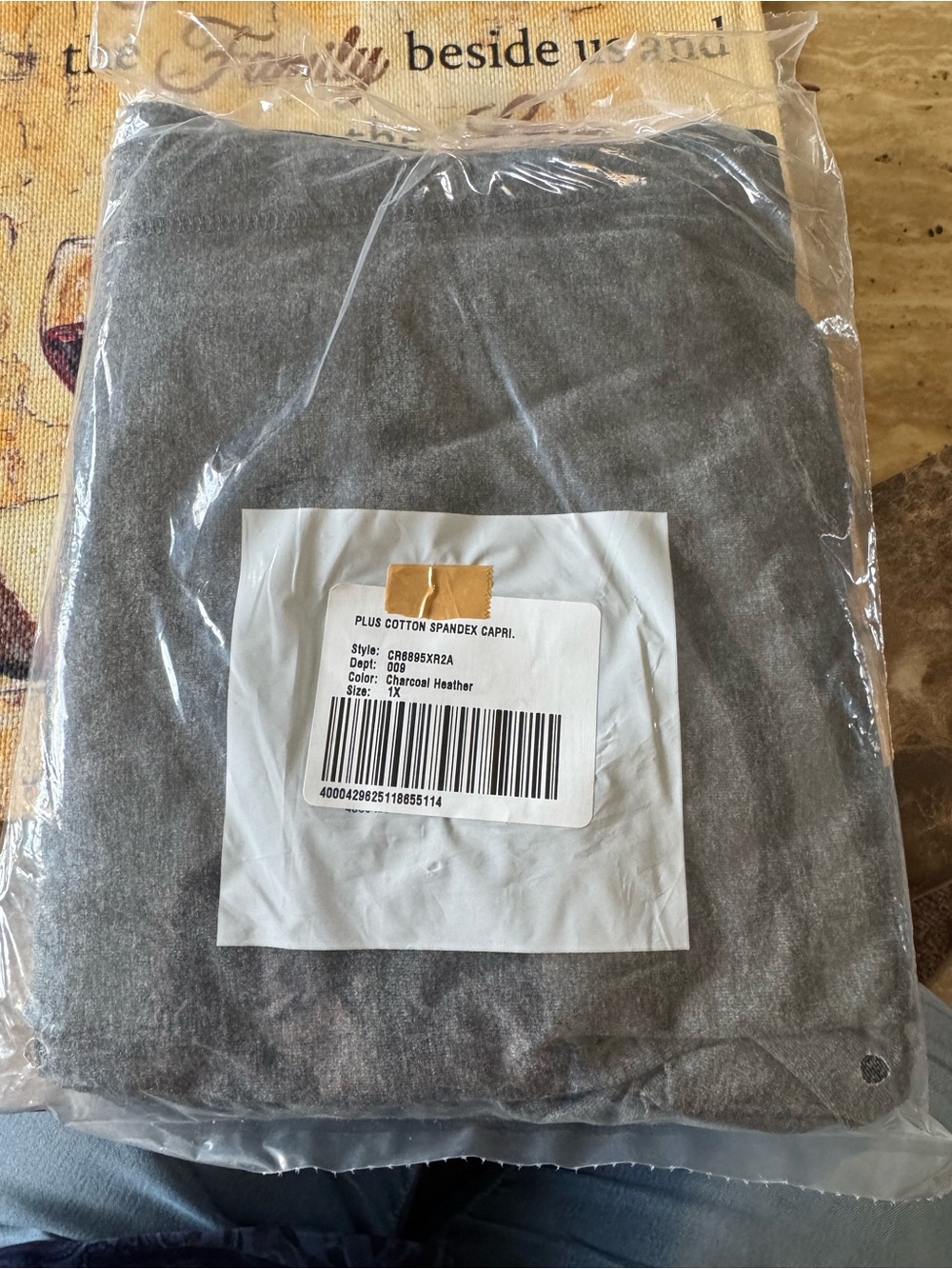 RBX Women's Heather Gray Capri Leggings - 1X